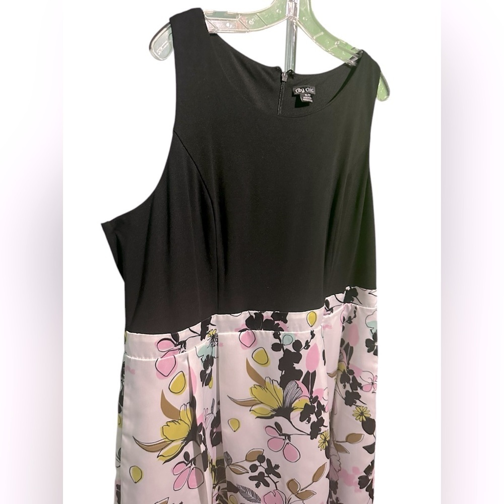 City Chic black/floral dress size XL/22 - Picture 6 of 11